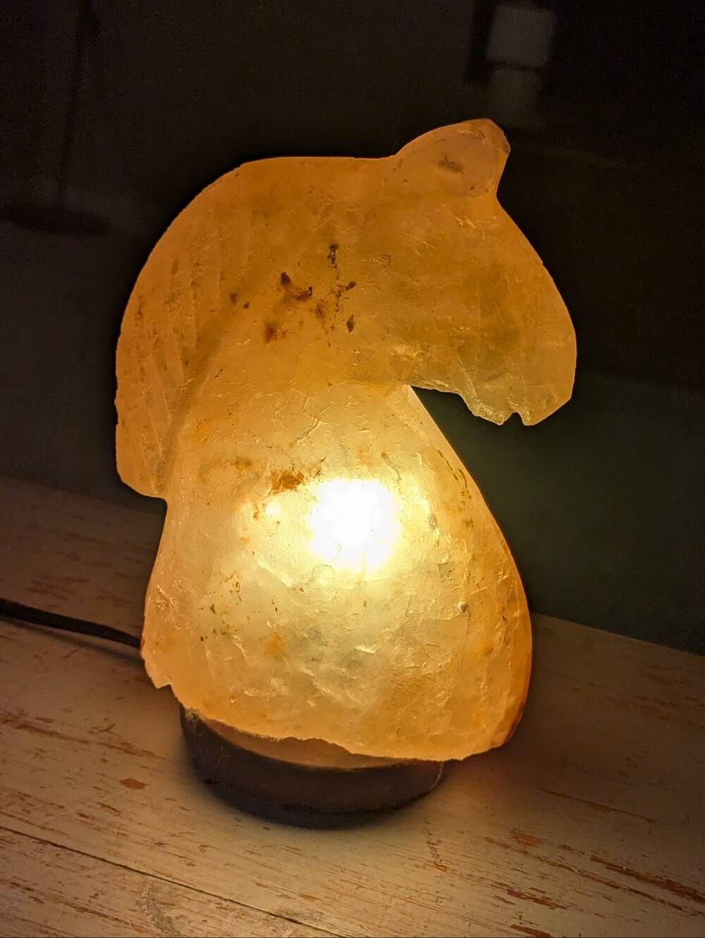 Horse Head Salt Lamp Sculpture - Home Accent